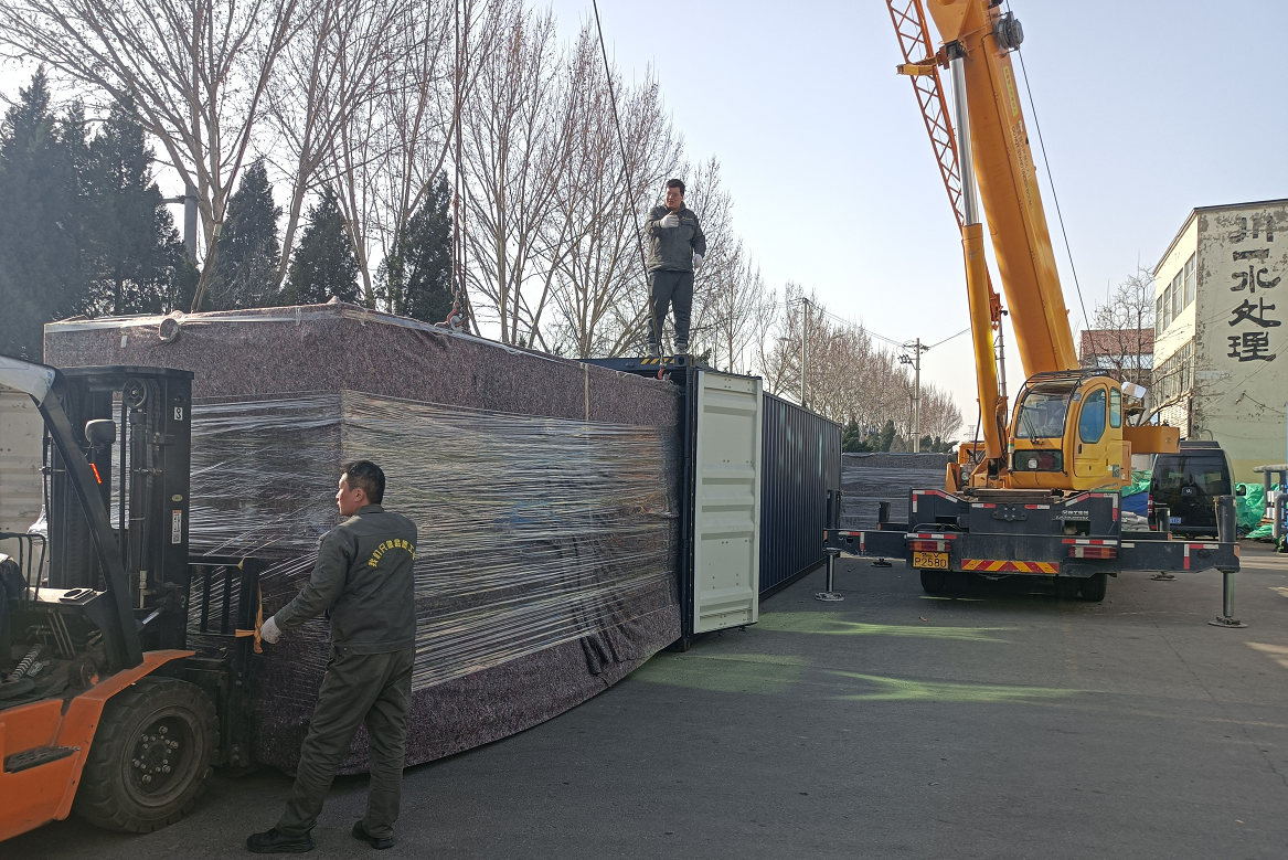 【川一股份】100T污水处理+22T软化水设备第装车发往菲律宾