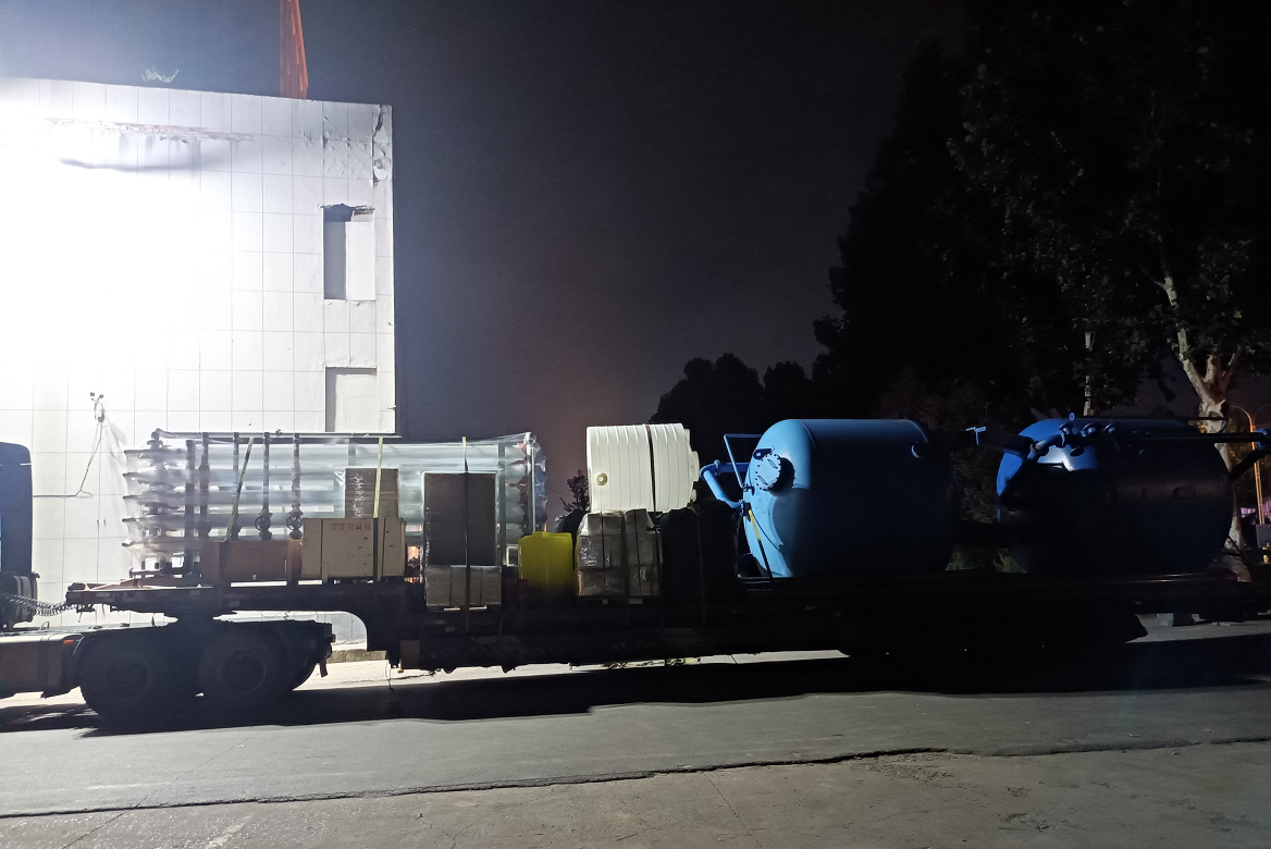 【川一股份】50T单级反渗透设备装车发往临沂市郯城县