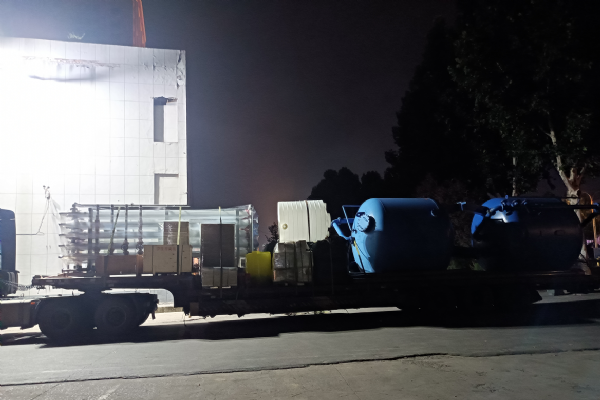 【川一股份】50T单级反渗透设备装车发往临沂市郯城县